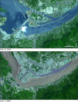 Three gorges dam - NASA
